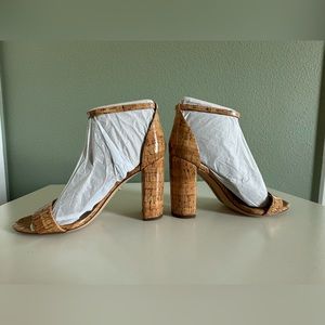 NIB Sam Edelman Natural Cork Block Sandal